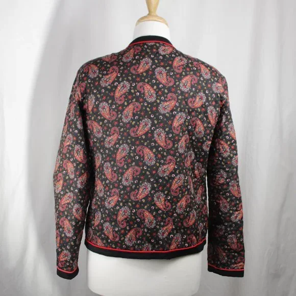 Vintage GrannyCore Boxy Quilted Paisley Blazer Jacket Sz M - Picture 7 of 10